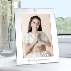 Silver 5x7 Holy Communion  Photo Frame
