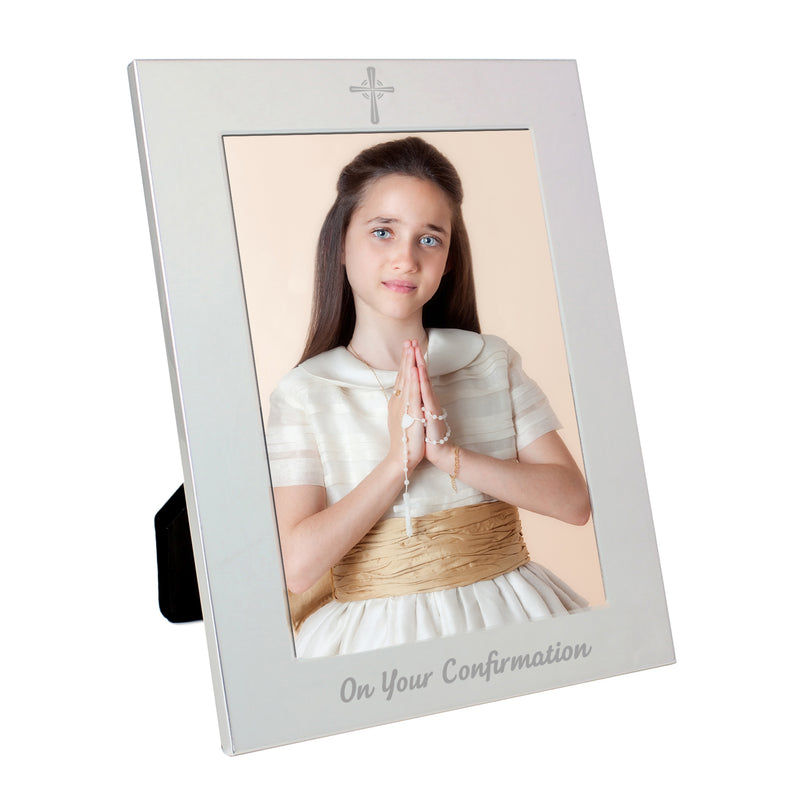 Silver 5x7 Confirmation Photo Frame