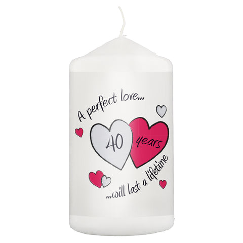 Gift Original Perfect Love Ruby Pillar Candle