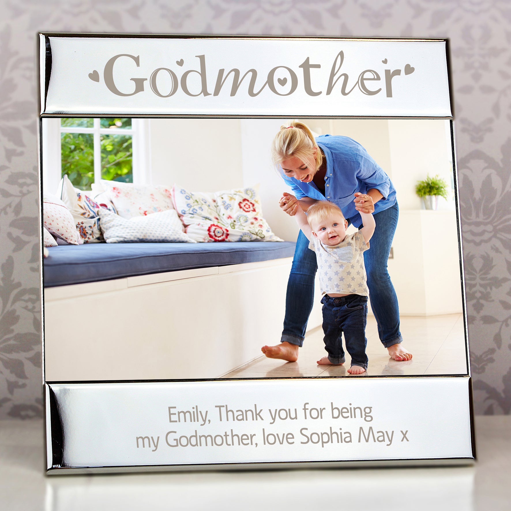 Personalised Silver Godmother 6x4 Photo Frame