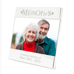 Personalised Silver Memories 6x4 Photo Frame