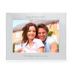 Personalised Silver 7x5 Landscape Photo Frame
