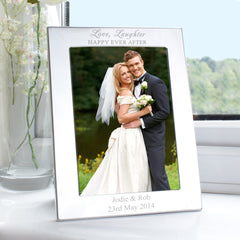 Personalised Silver 5x7 Happily Ever After Photo Frame