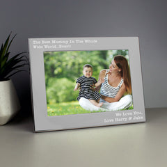 Personalised Free Text 5 x 7 Silver Photo Frame