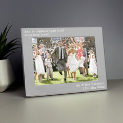 Personalised Free Text 5 x 7 Silver Photo Frame