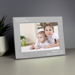 Personalised Free Text 5 x 7 Silver Photo Frame