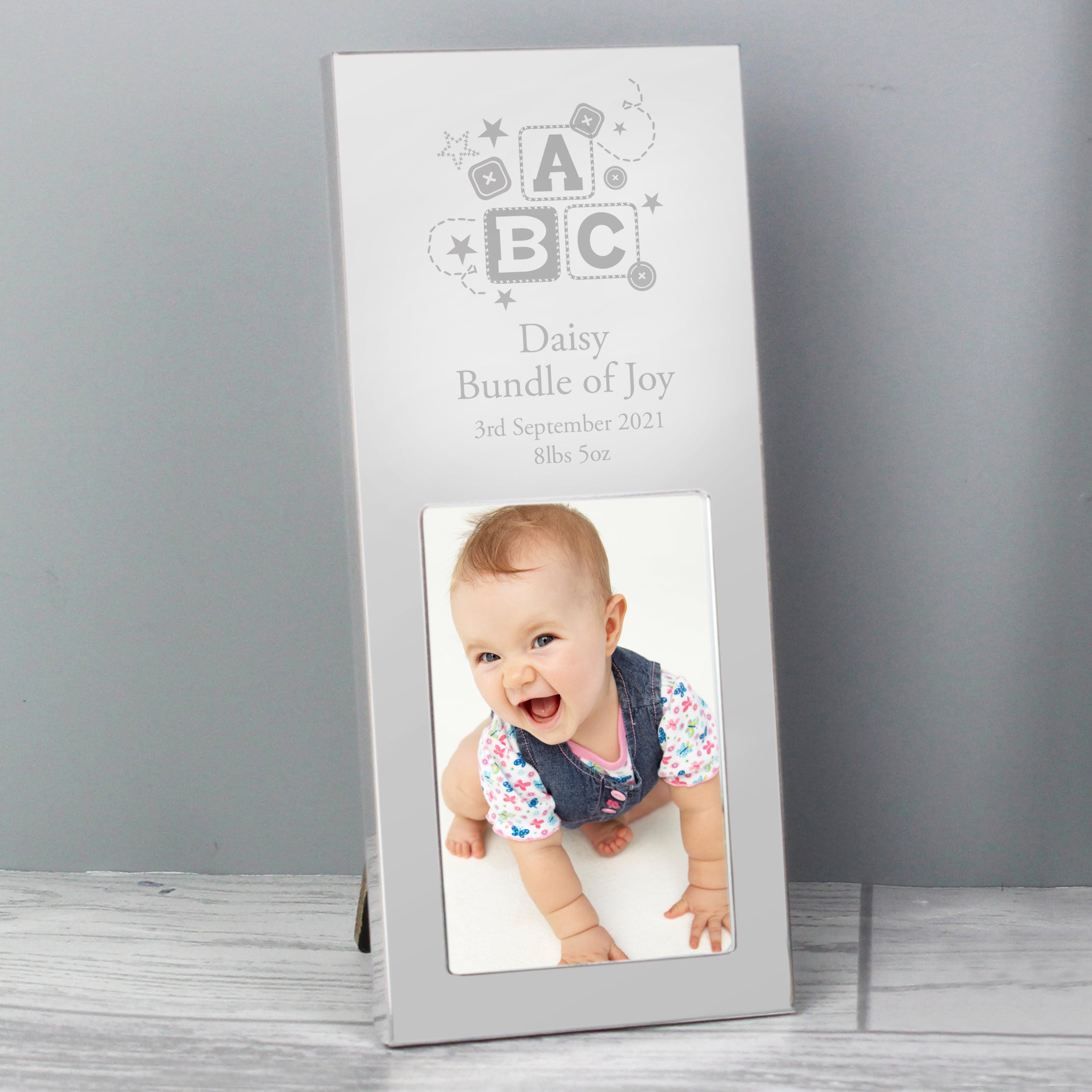 Personalised ABC Small 2x3 Silver Photo Frame