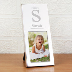 Personalised Small Initial 2x3 Silver Photo Frame