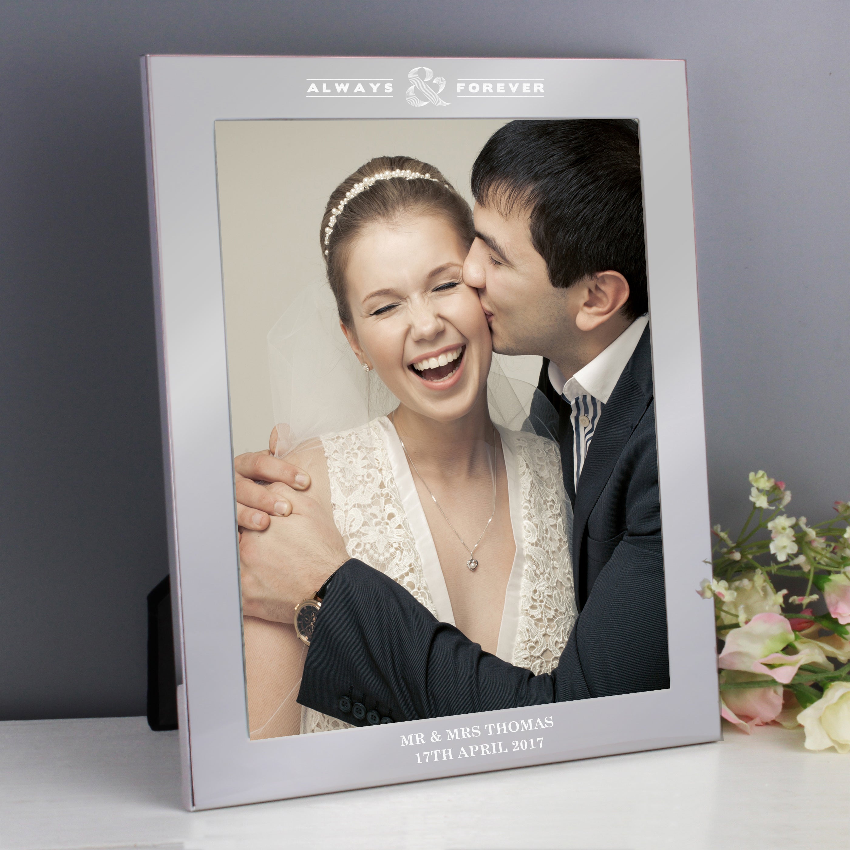 Personalised Always & Forever 8x10 Silver Photo Frame