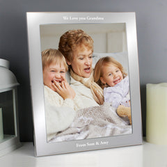 Personalised Any Message 8x10 Silver Photo Frame