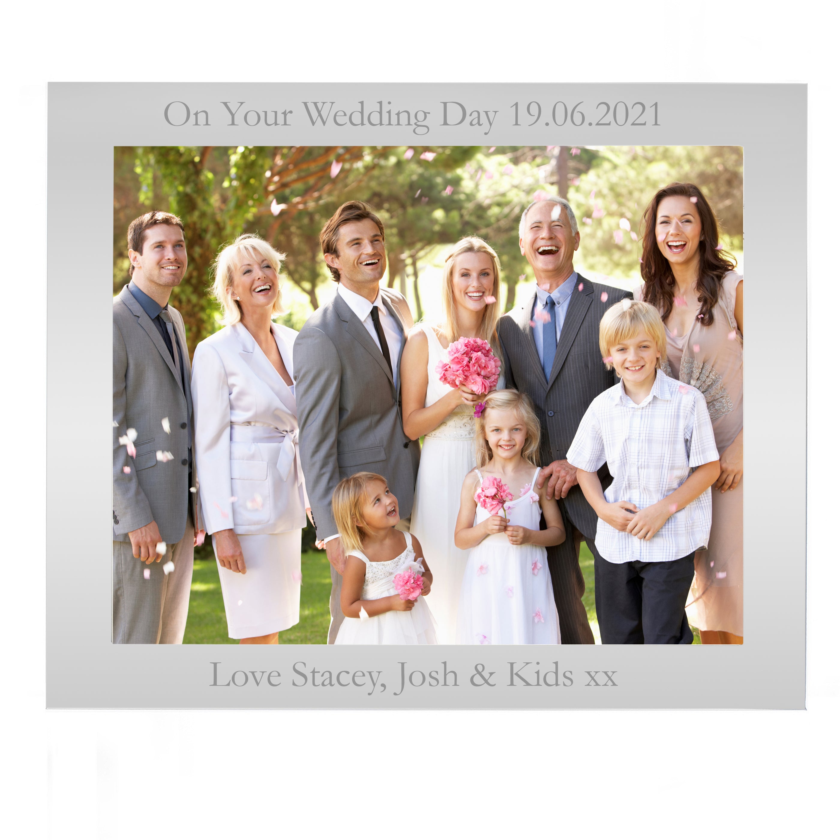 Personalised 10x8 Landscape Silver Photo Frame