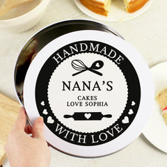 Personalised Handmade With Love Cake Tin by Gift Original