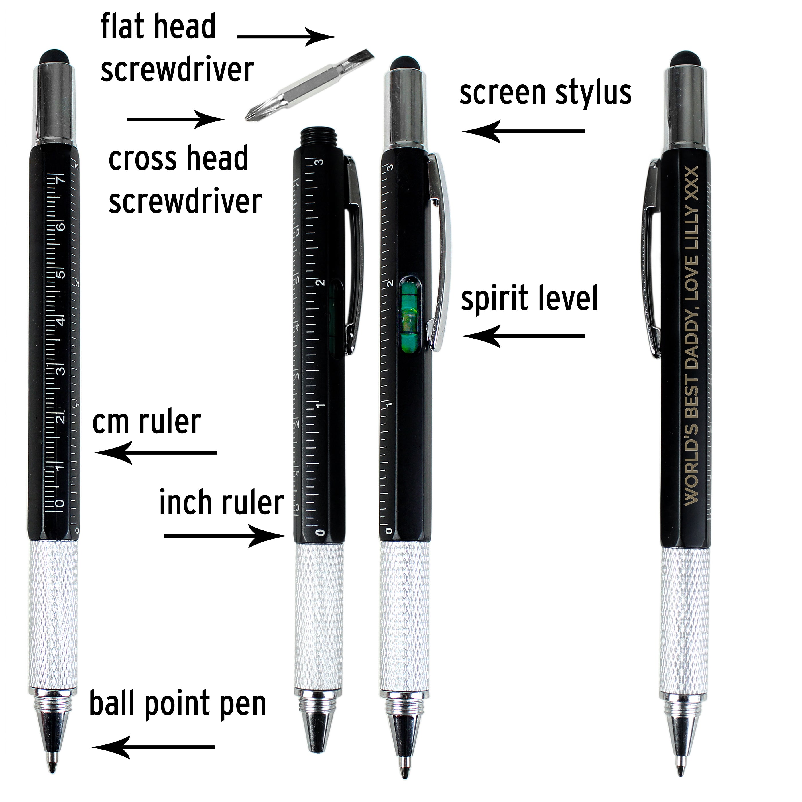 Personalised Free Text Multi Tool Pen