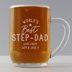 Personalised 'Worlds Best Step-Dad' Tankard by Gift Original