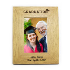 Personalised Graduation 4x6 Oak Finish Photo Frame