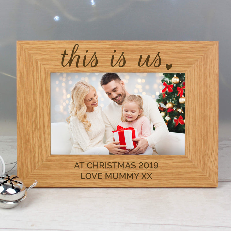 Personalised 'This Is Us' 4x6 Landscape Wooden Photo Frame