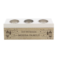 Gift Original Personalised Eid Triple Tea Light Box