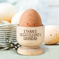 Personalised Wooden Egg Cup by Gift Original