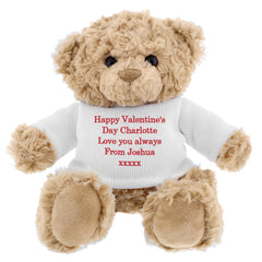 Personalised Teddy Bear - Red Message