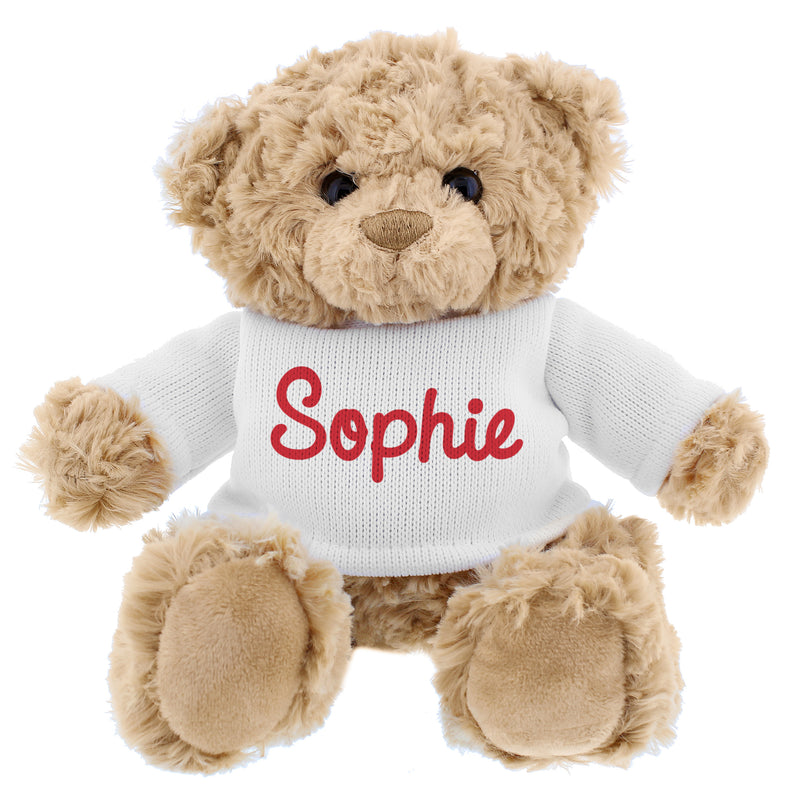 Personalised Name Only Teddy Bear - Red