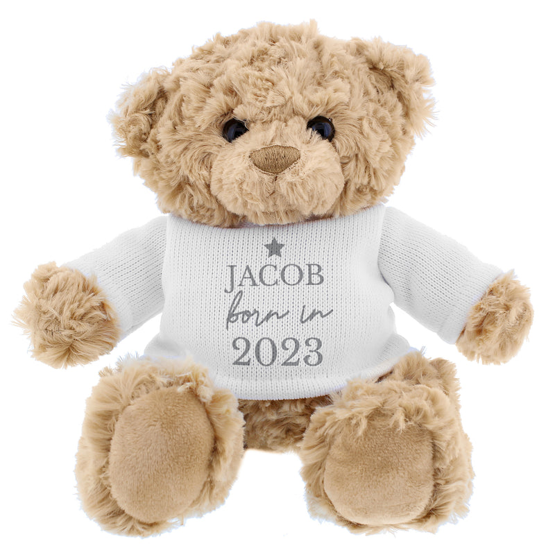 Personalised Born In Teddy Bear 