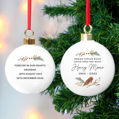 Personalised Robin Bauble by Gift Original