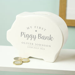 Personalised My First Piggy Bank