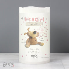 Personalised Boofle It's a Girl Nightlight LED Candle
