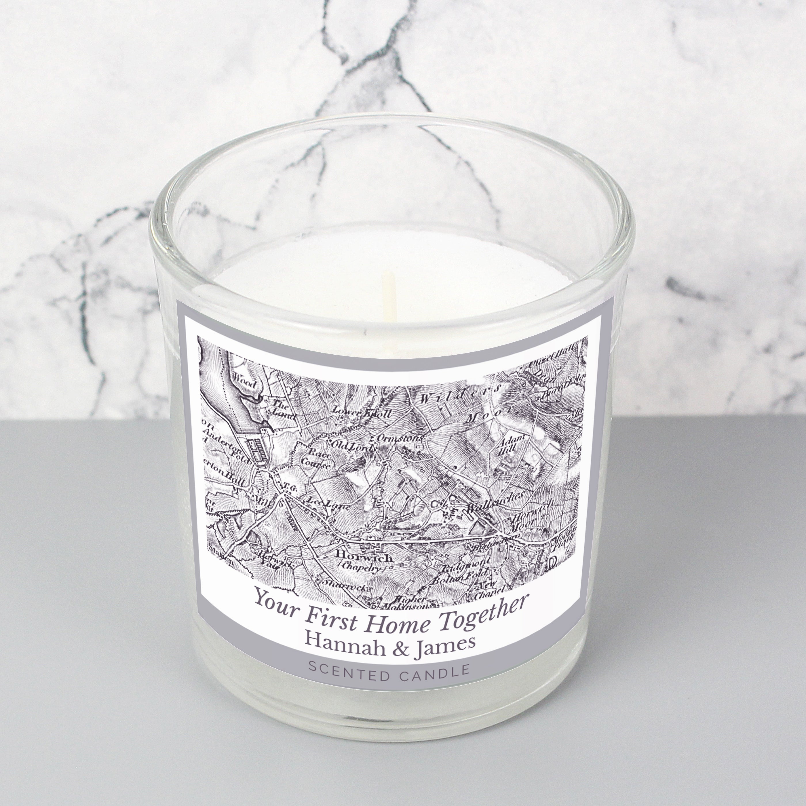 Personalised 1805 - 1874 Old Series Map Compass Jar Candle
