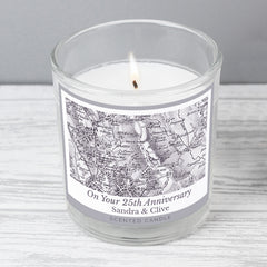 Personalised 1805 - 1874 Old Series Map Compass Jar Candle