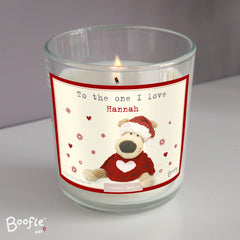 Personalised Boofle Christmas Love Jar Candle