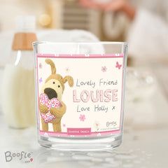 Personalised Boofle Flowers Jar Candle