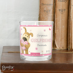 Personalised Boofle Flowers Jar Candle