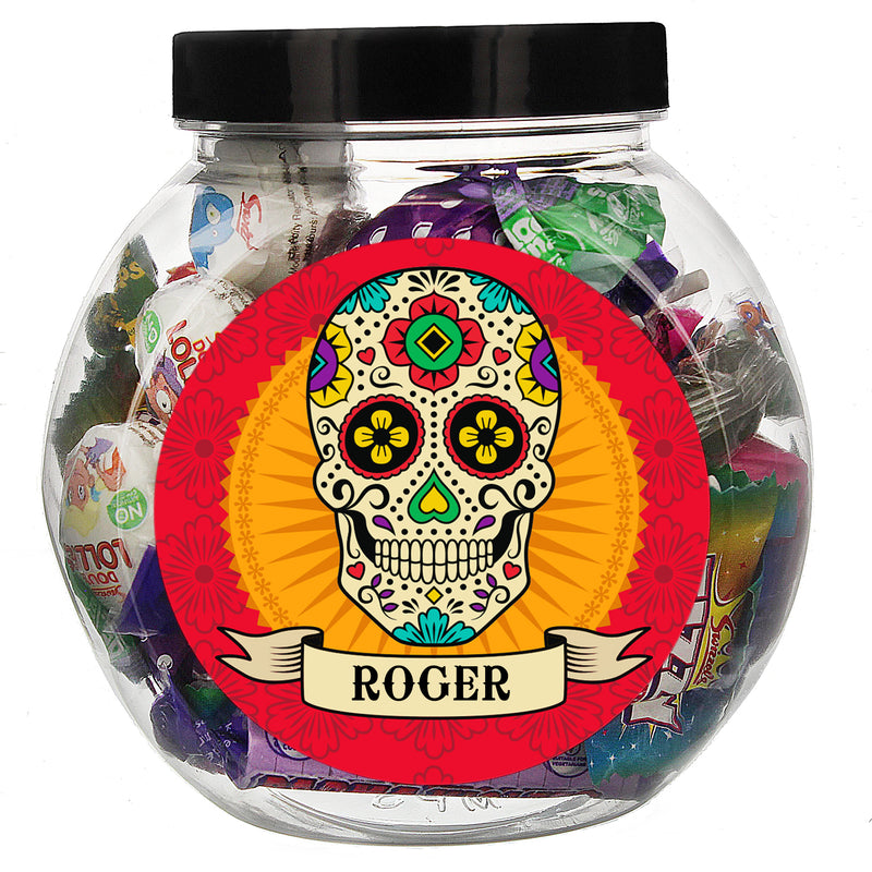 Personalised Sugar Skull Sweet Jar