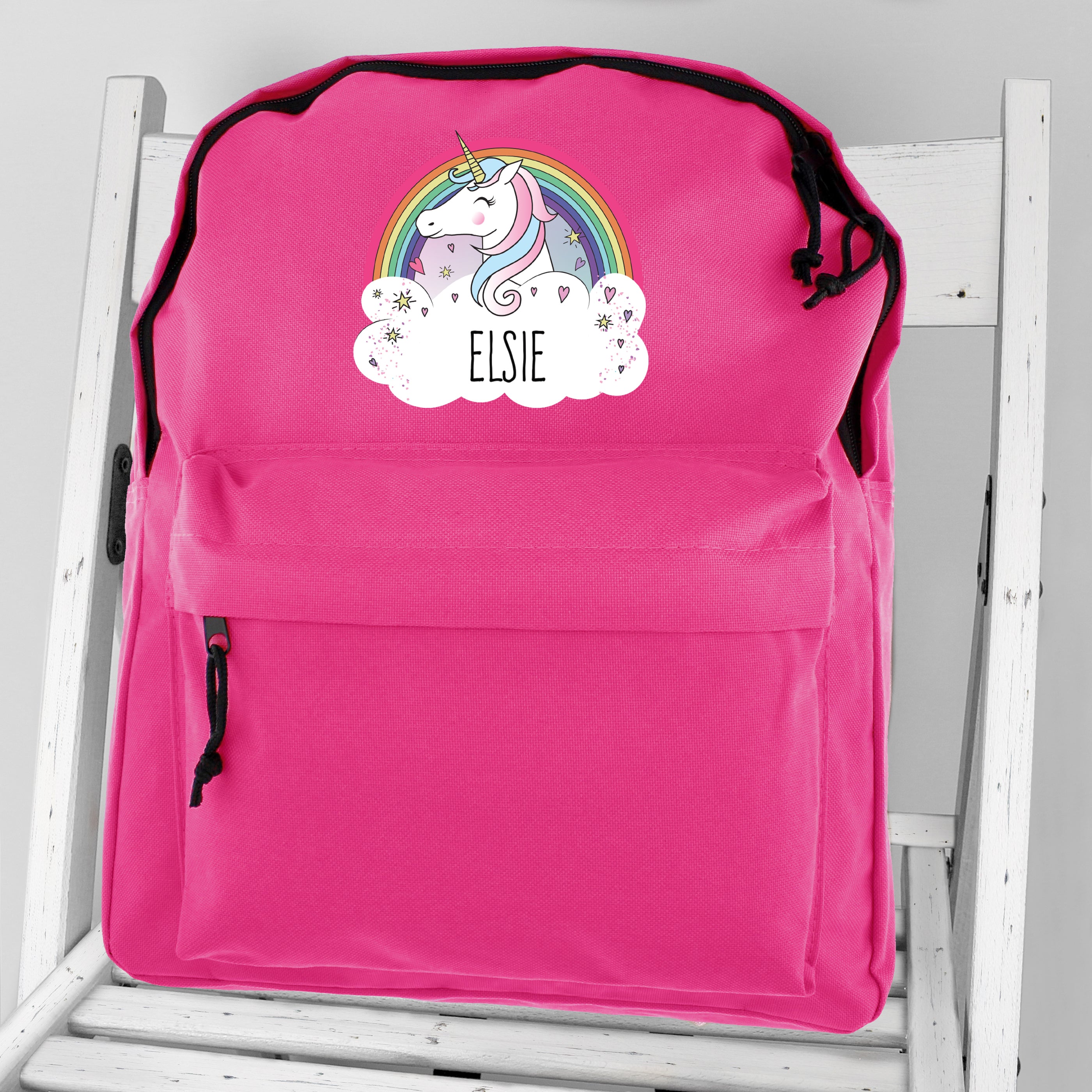 Personalised Unicorn Pink Backpack