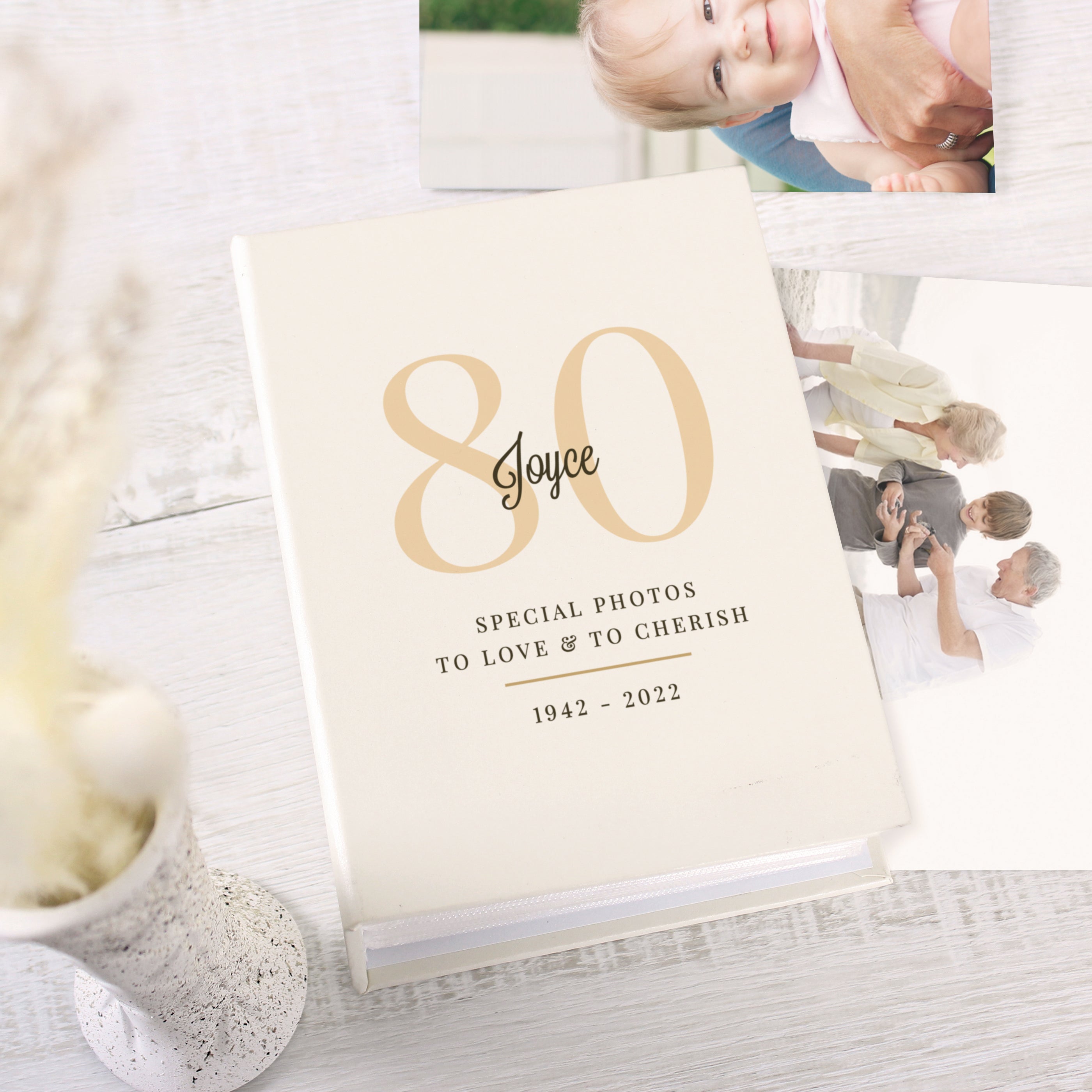Personalised Big Birthday 6x4 Photo Album with Sleeves Image shows Extra Photos in the Life style Photo