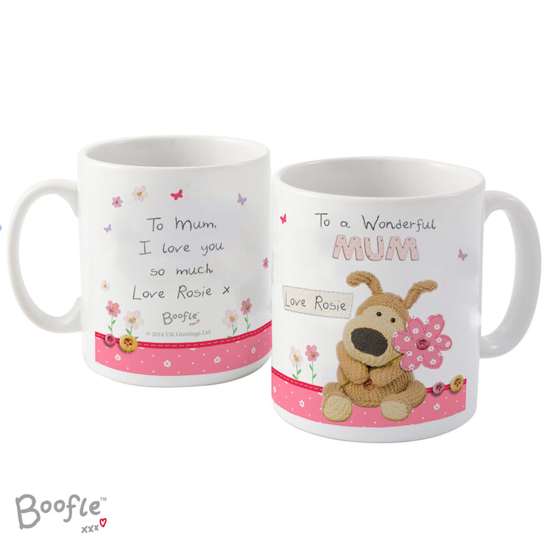 Personalised Boofle Flowers Mug