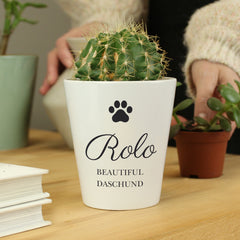 Personalised Paw Print Plant Pot