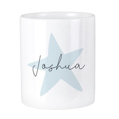Personalised Blue Star Ceramic Storage Pot