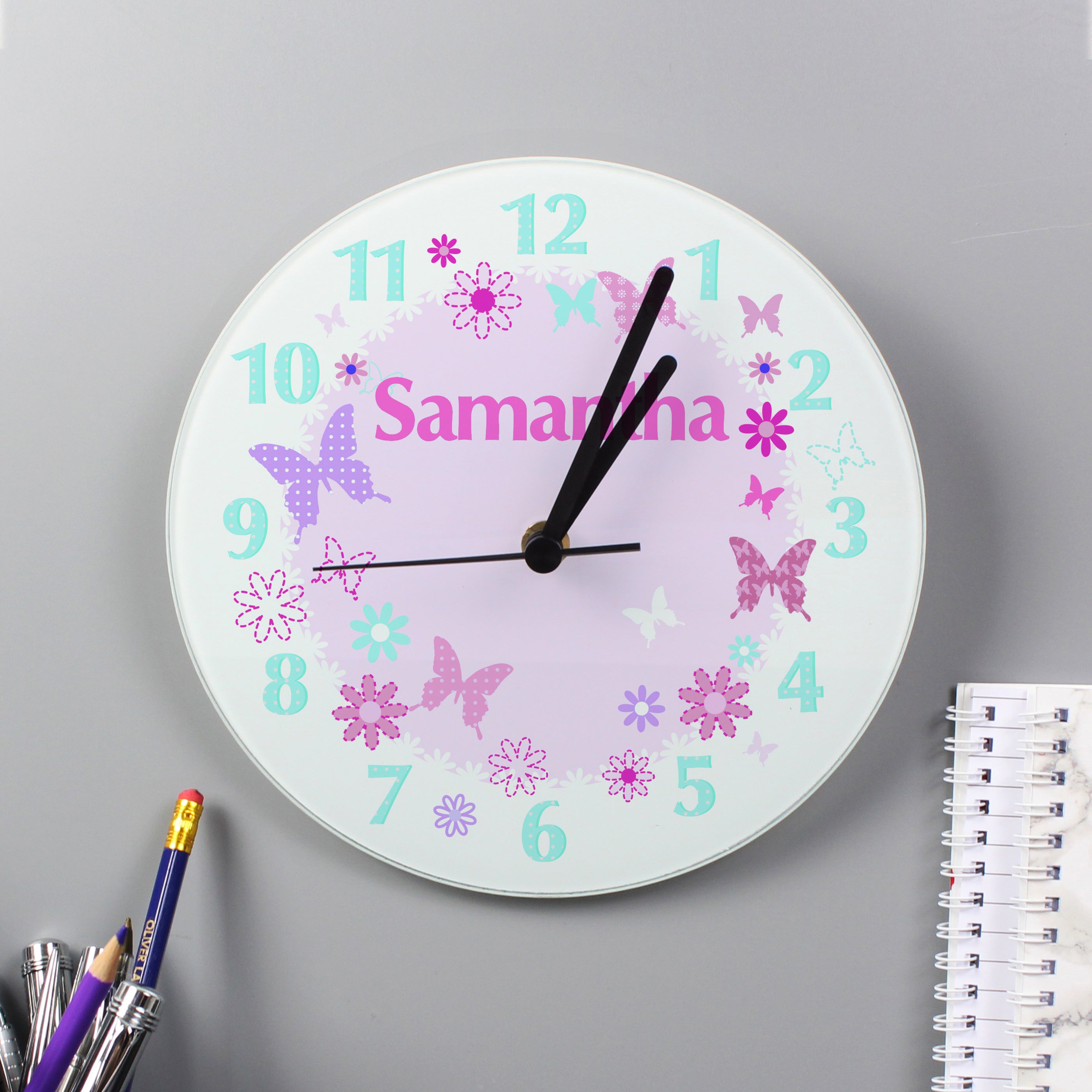 Personalised Butterfly Clock
