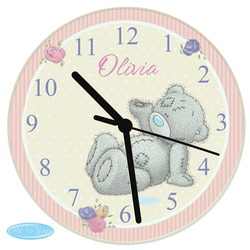 Personalised Me To You Tiny Tatty Teddy Glass Clock