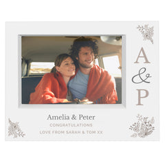 Personalised Couples Initials 7x5 Landscape Box Photo Frame