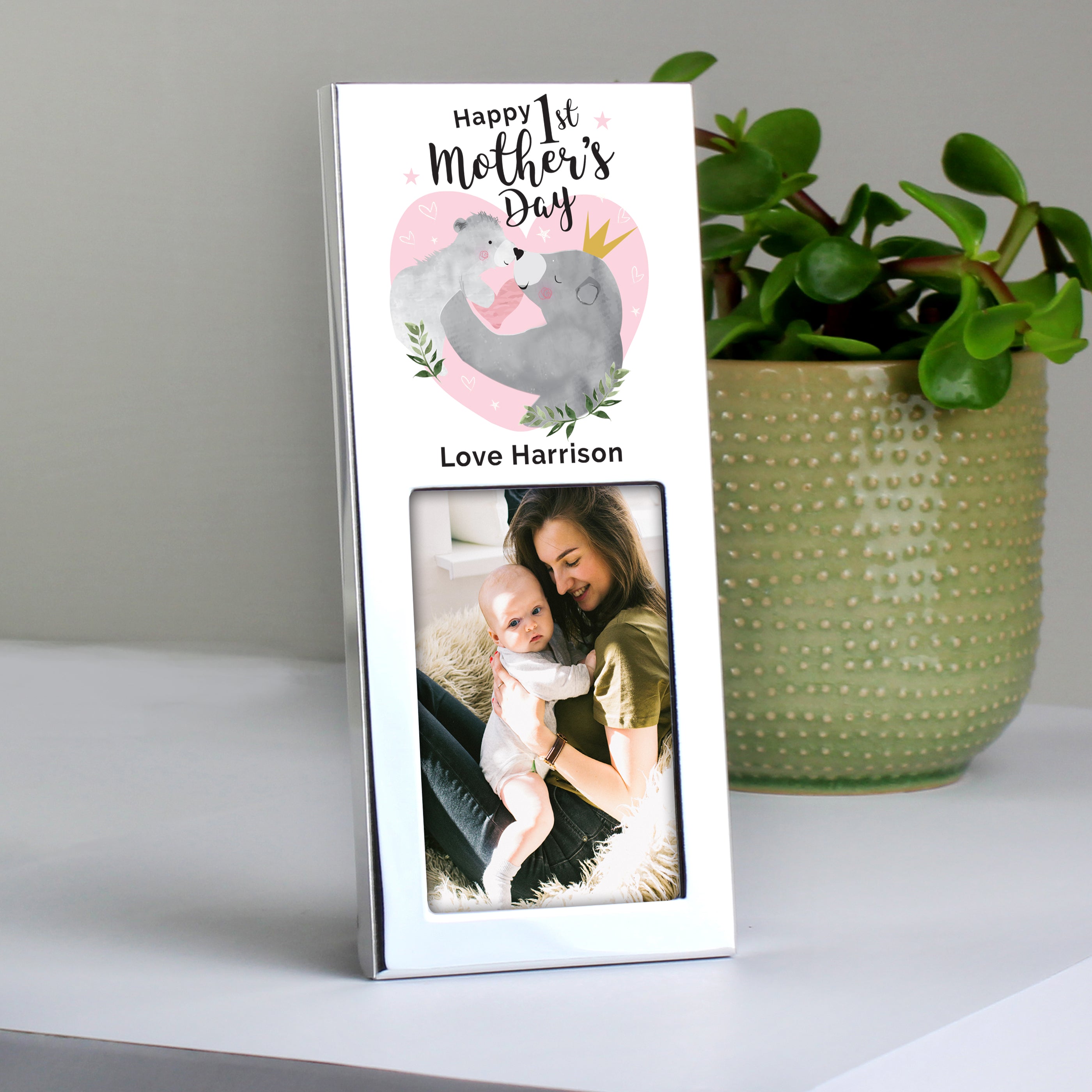 Personalised 1st Mothers Day Mama Bear 2x3 Photo Frame