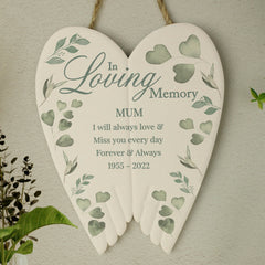 Personalised In Loving Memory Ceramic Wings