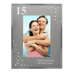 Personalised Big Age 4x6 Diamante Glass Photo Frame