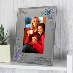 Personalised Butterfly 4x6 Diamante Glass Photo Frame