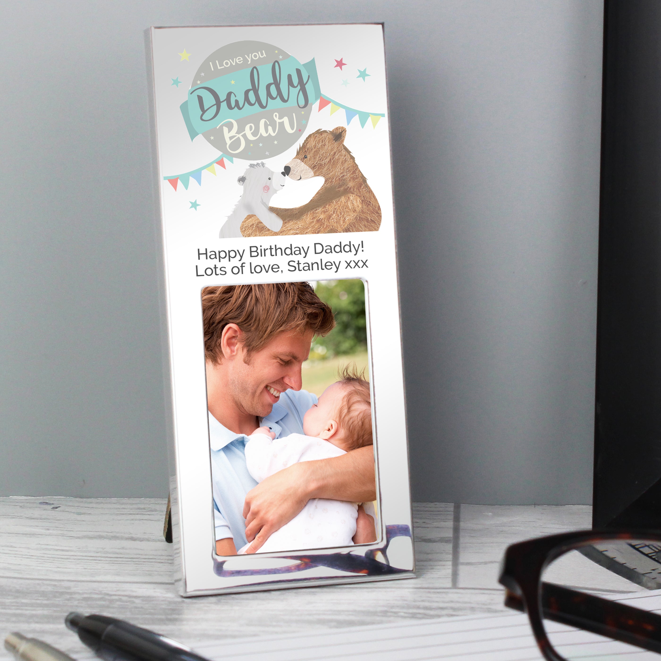 Personalised Daddy Bear 2x3 Photo Frame