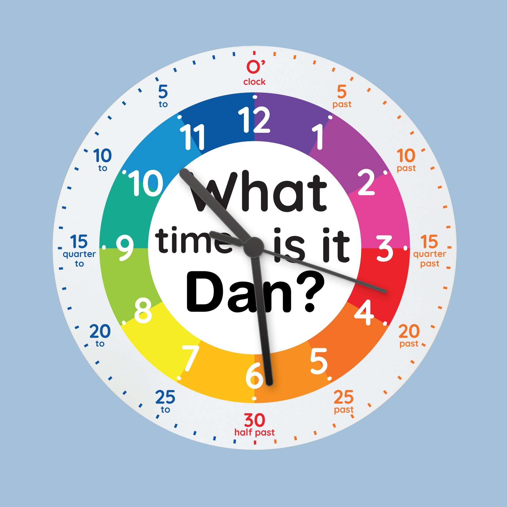 Personalised What Time Is It? Wooden Clock