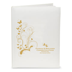 Personalised Gold Butterfly Swirl Traditional Photo Album