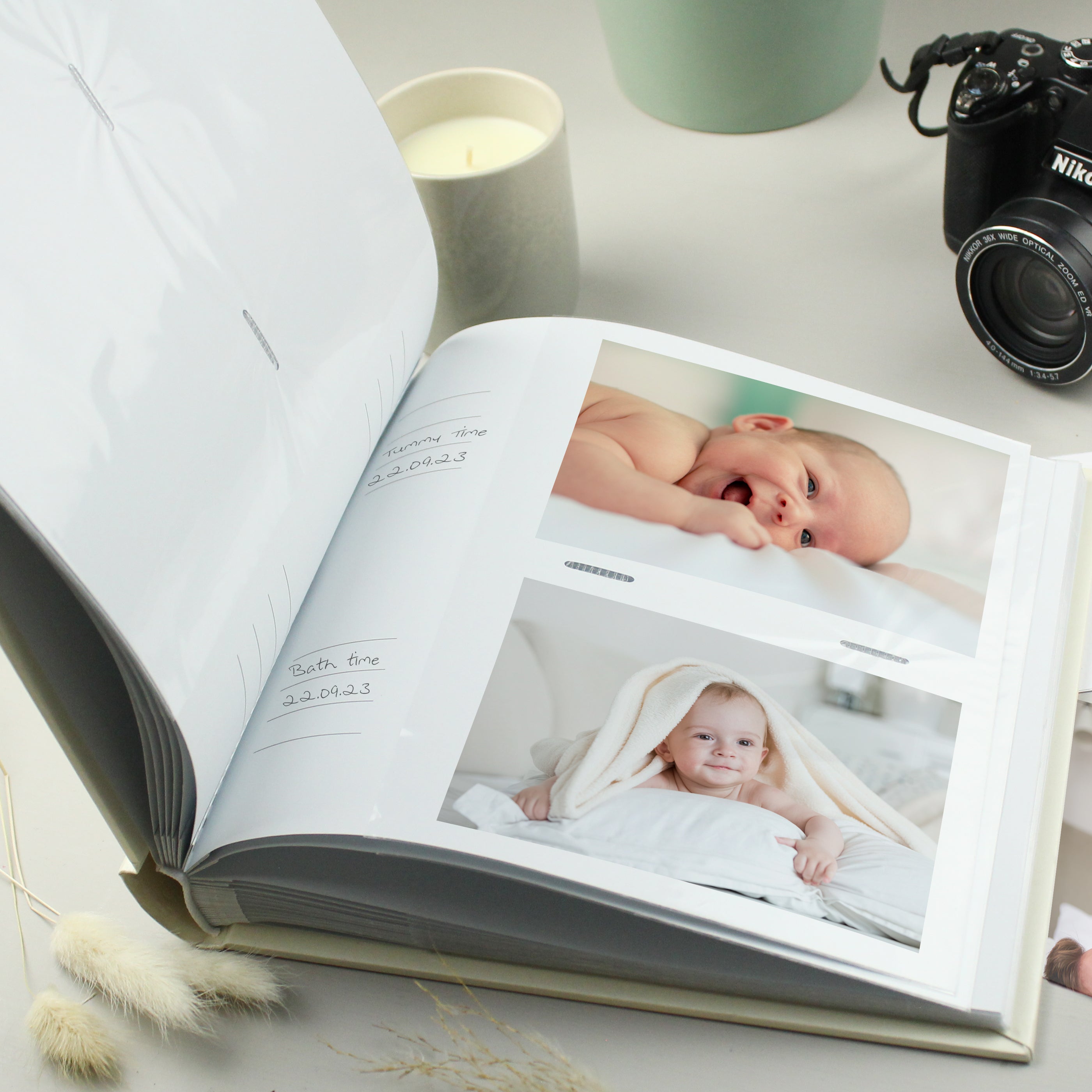 Personalised Silver Cross Square Photo Album